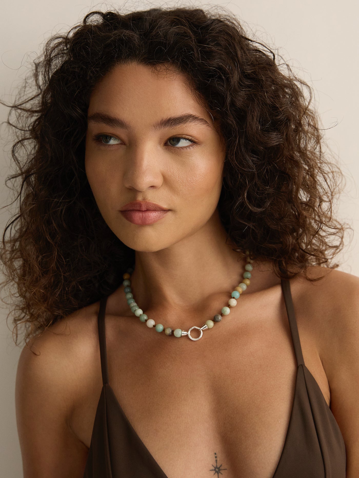 Eve Necklace | Amazonite Silver