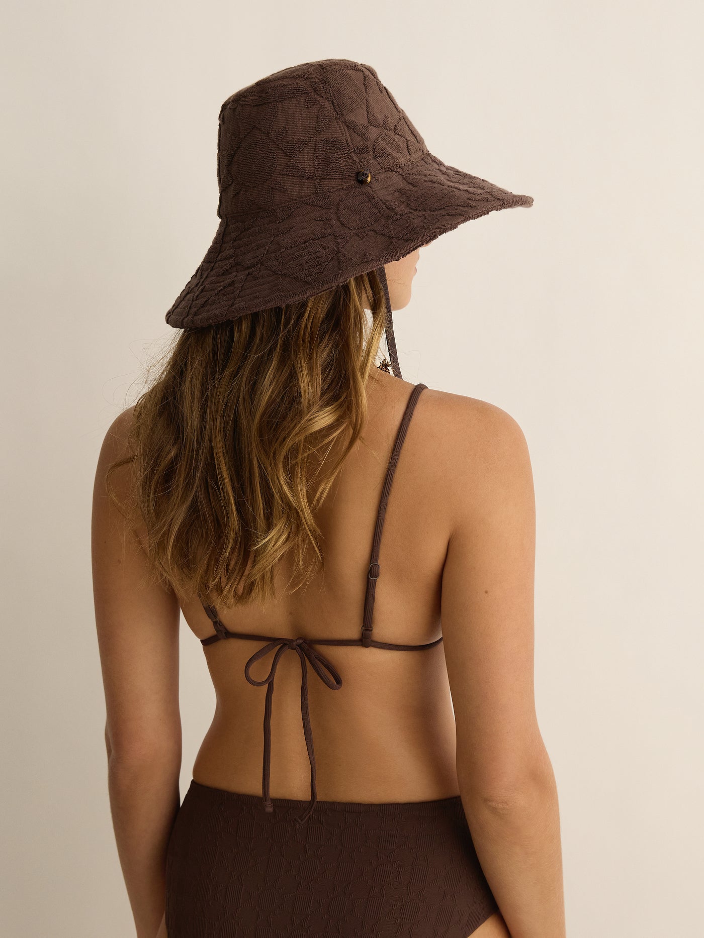 Towelling Sun Hat | Solstice Truffle