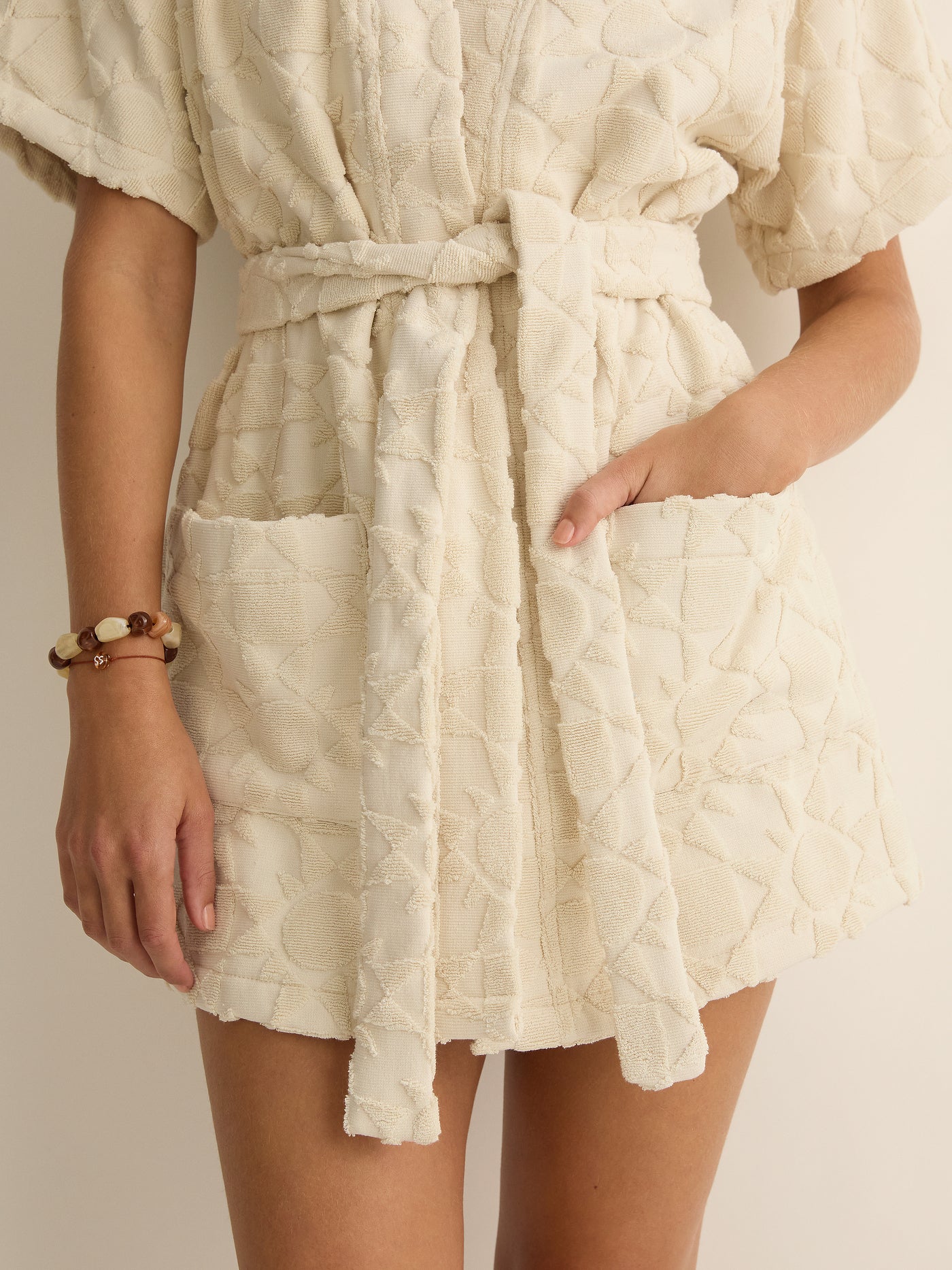 Towelling Mini Robe | Solstice Quartz