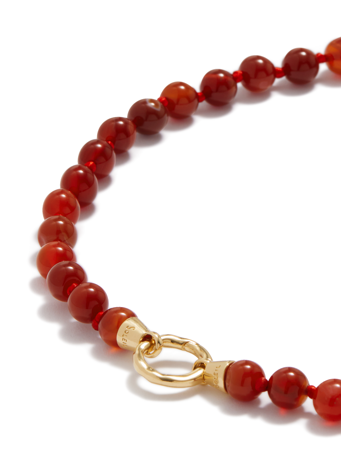 Eve Necklace | Red Carnelian Gold