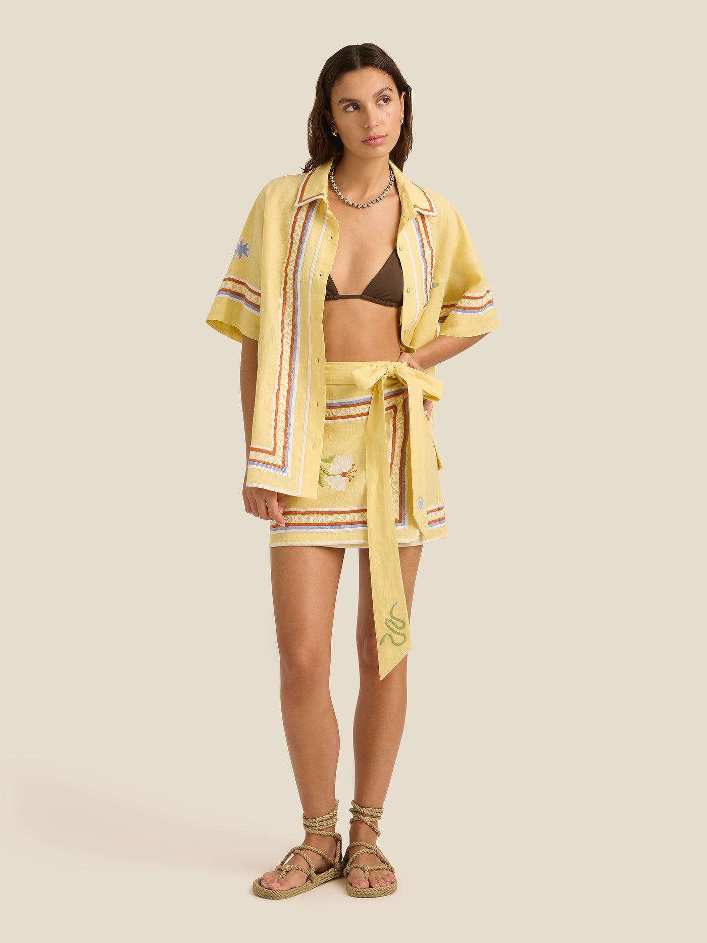 Zuri Mini Skirt | Charm Embroidery