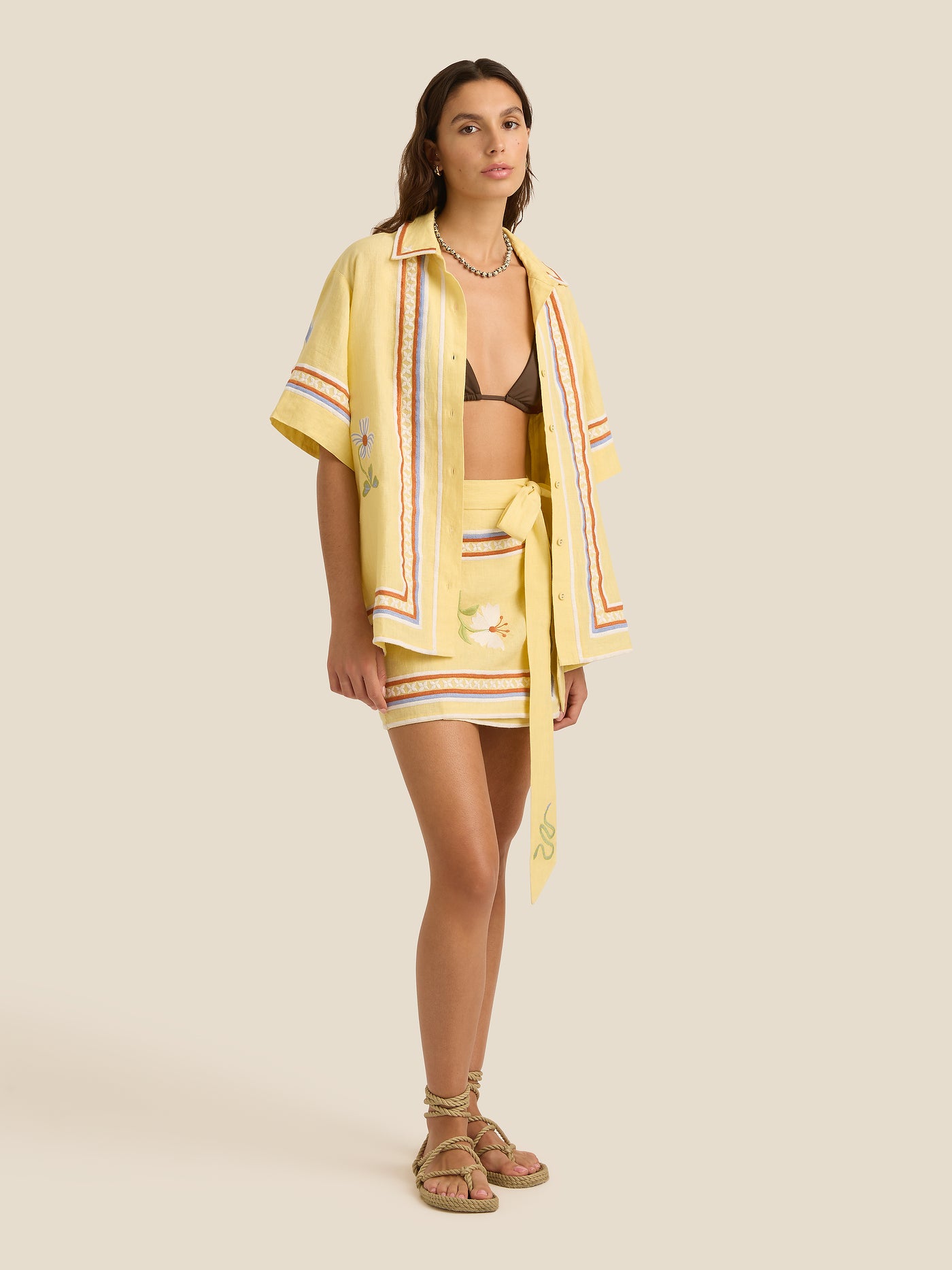 Zuri Mini Skirt | Charm Embroidery