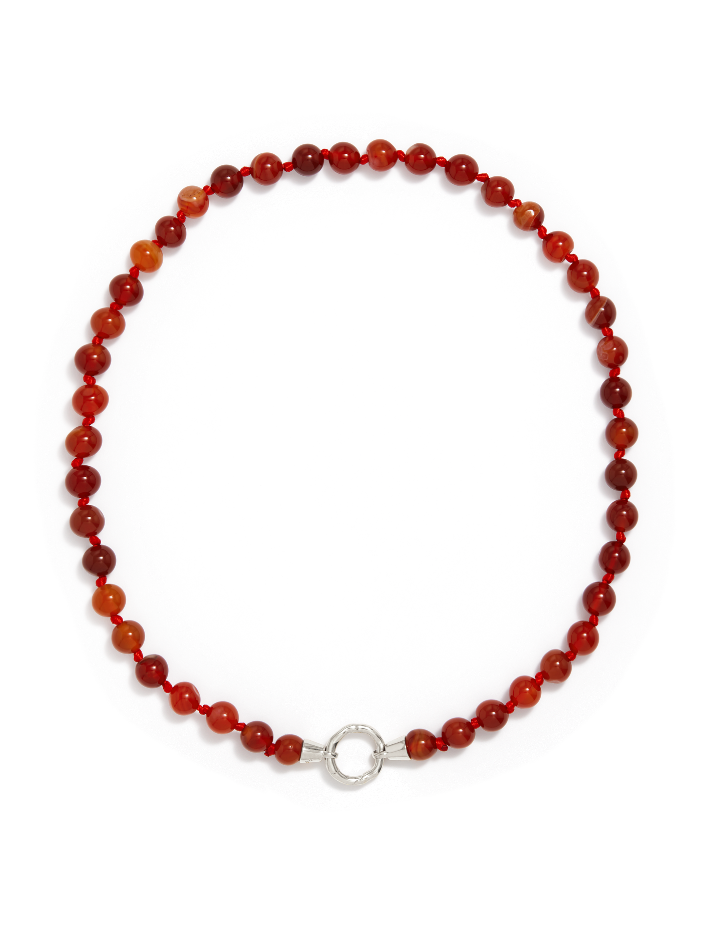 Eve Necklace | Red Carnelian Silver