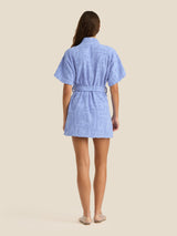Towelling Mini Robe | Kin Cornflower