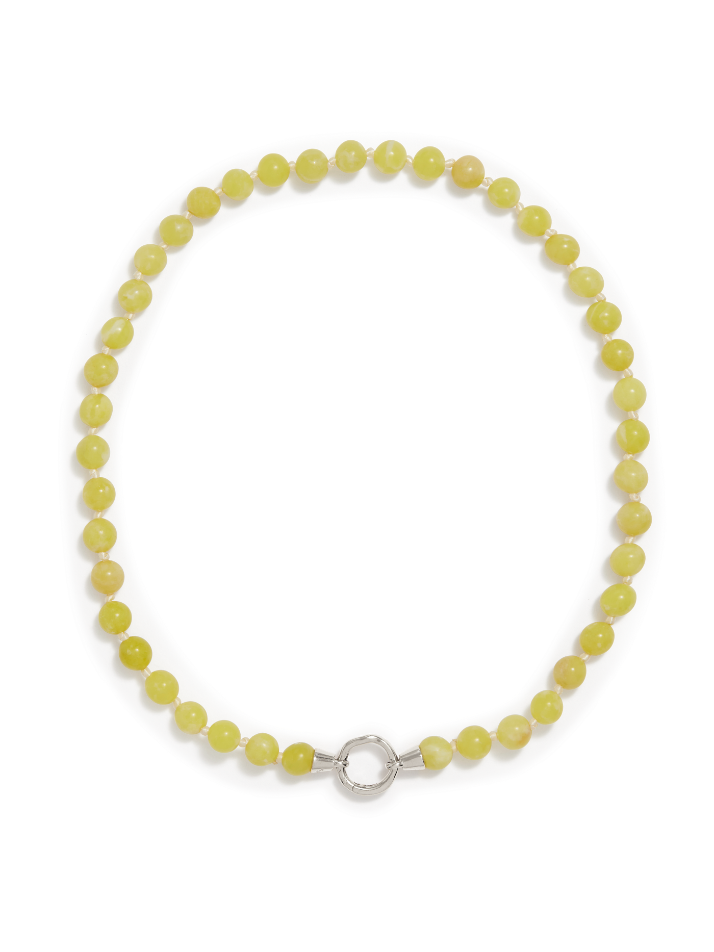 Eve Necklace | Lemon Agate Silver