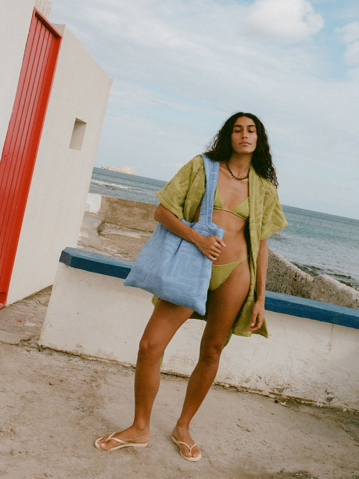 Towelling Tote | Kin Cornflower