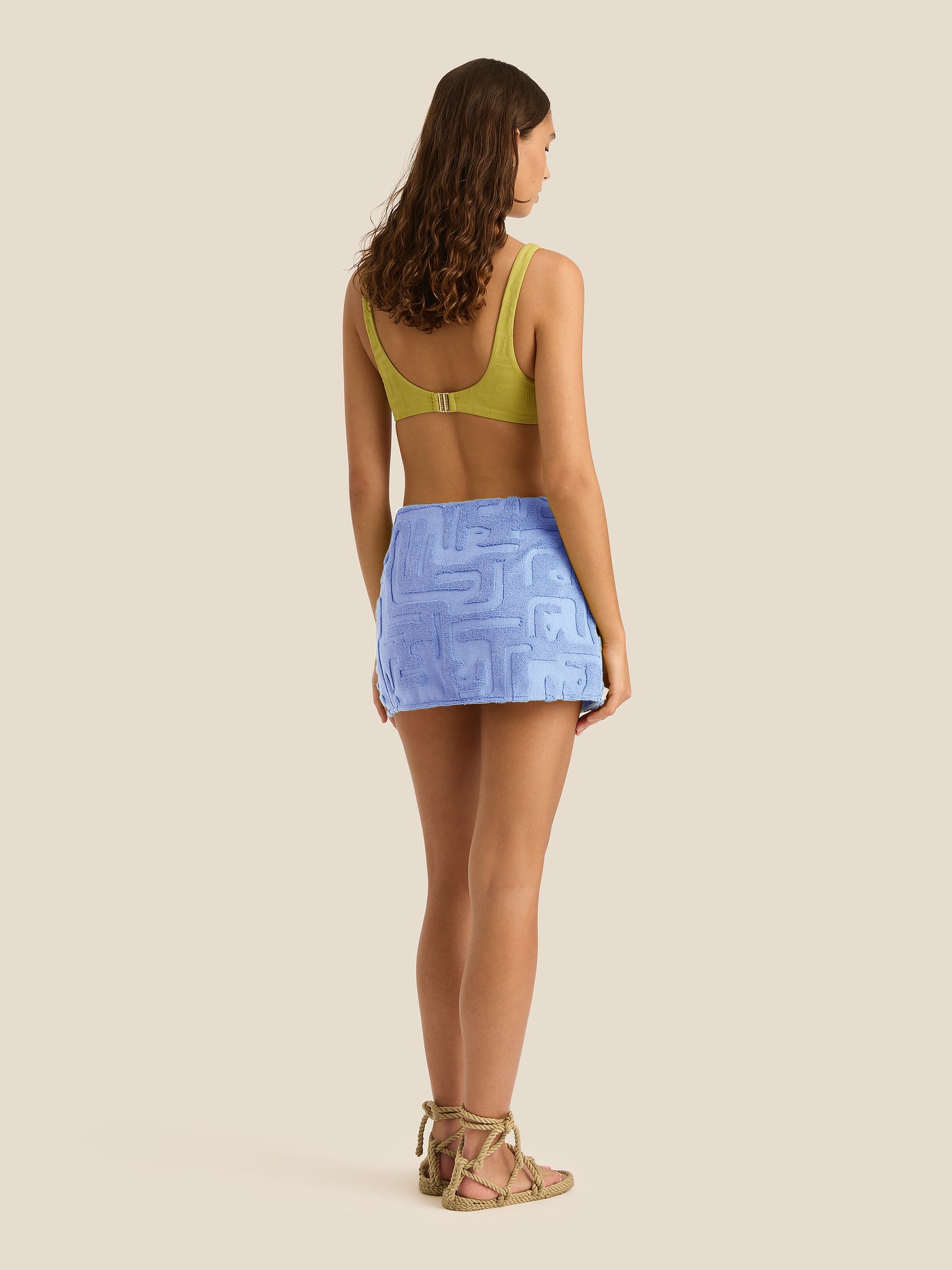 Towelling Wrap Skirt | Kin Cornflower