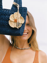 Raffia Mini Tote | Lapis