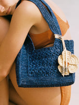 Raffia Mini Tote | Lapis