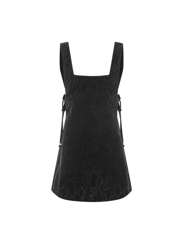 Harper Mini Dress | Fin Black Broderie