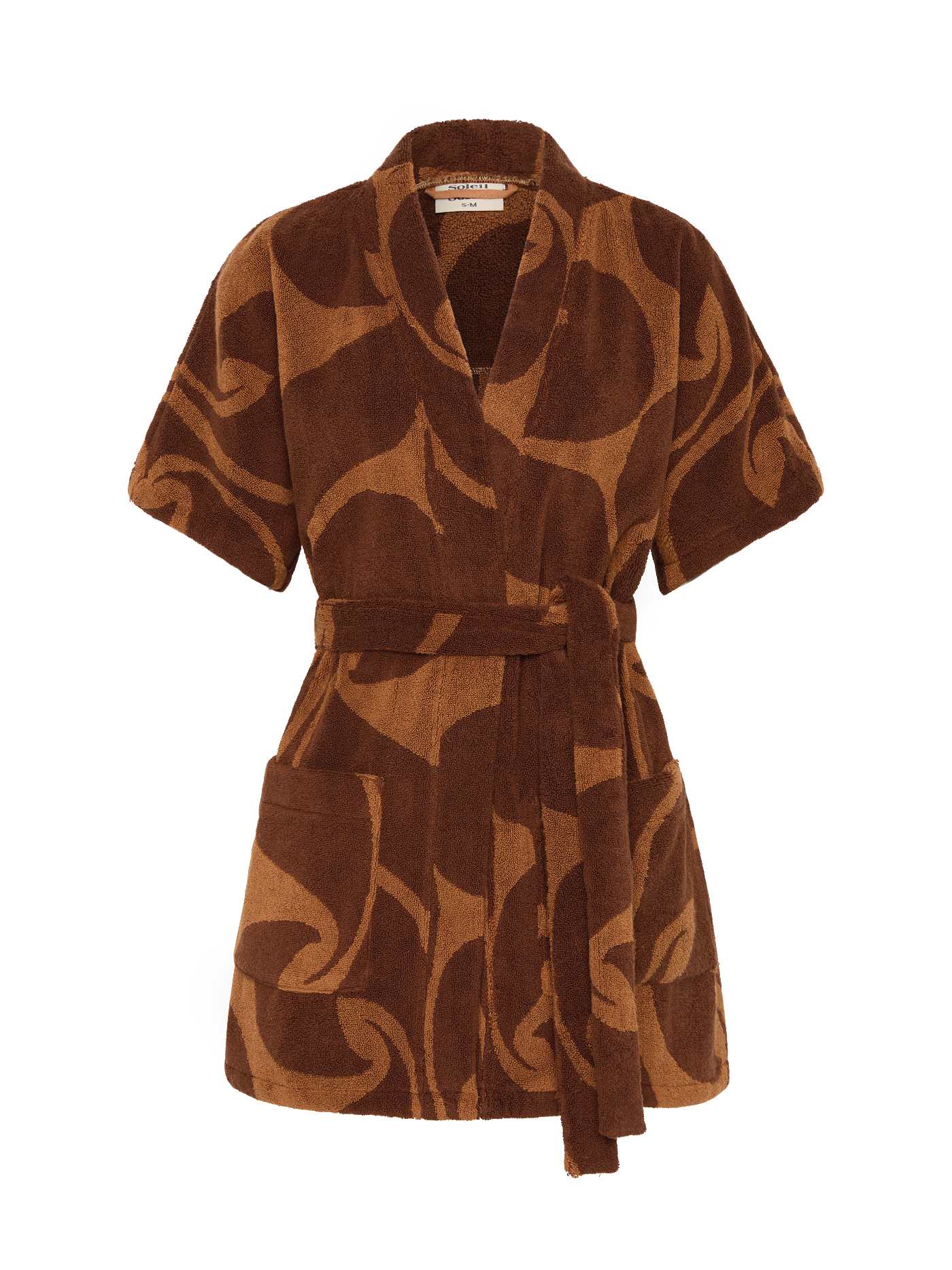 Towelling Mini Robe | Wave Umber
