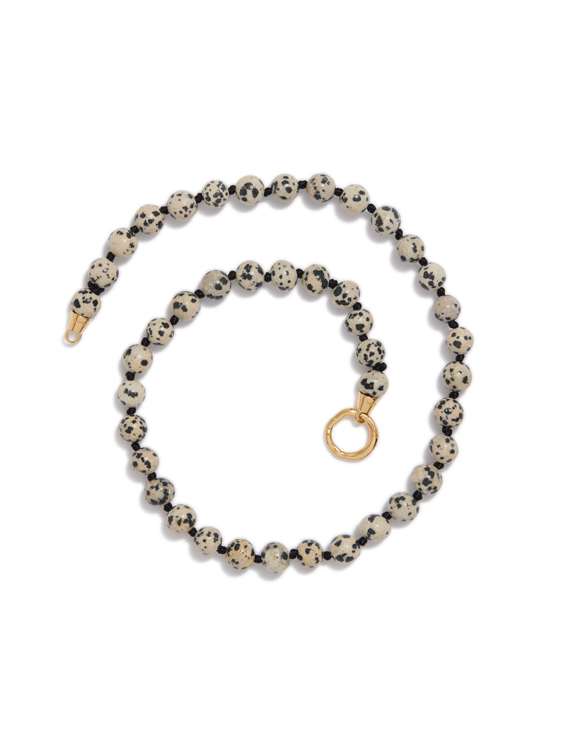 Eve Necklace | Dalmation Jasper Gold