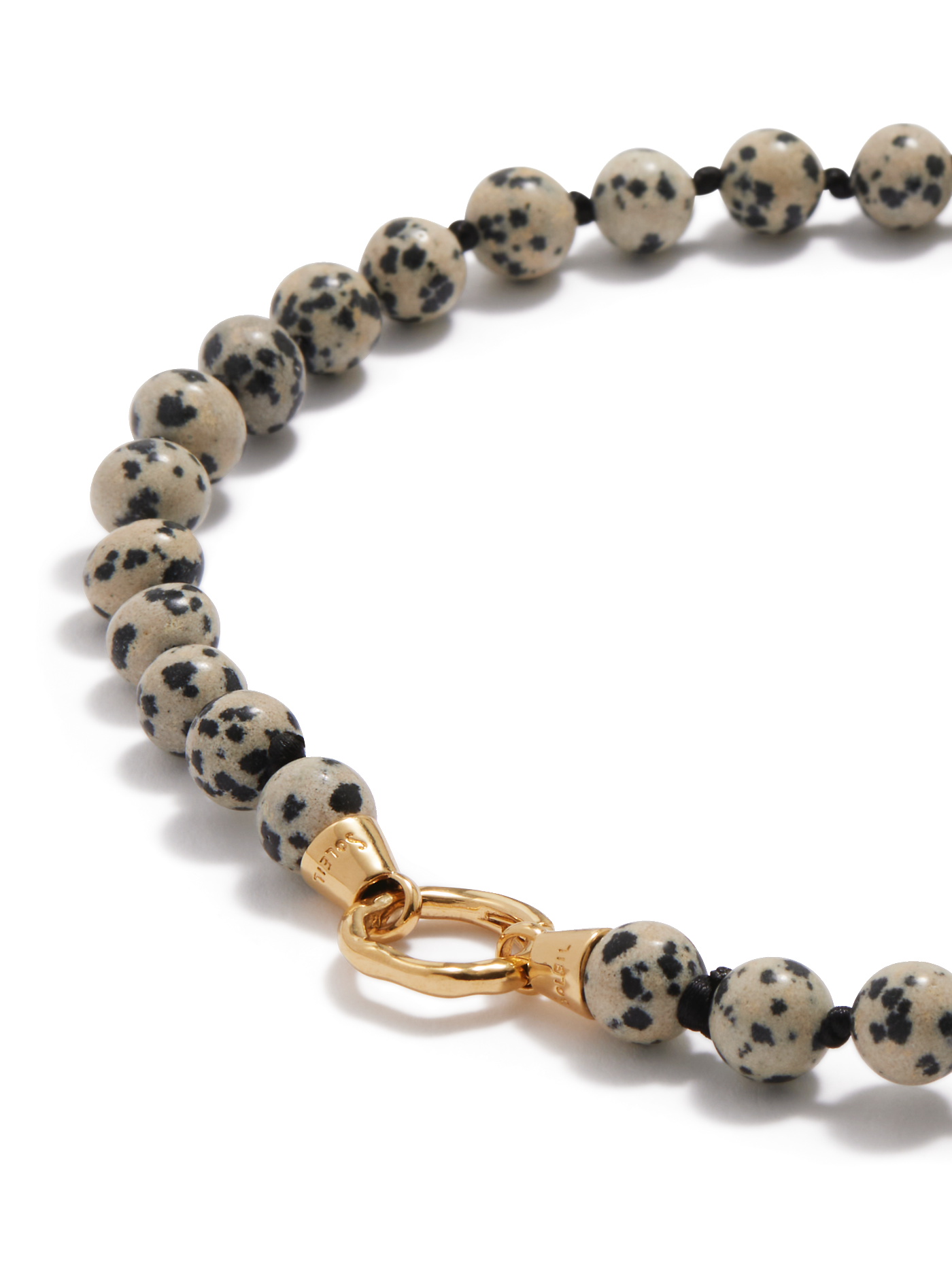 Eve Necklace | Dalmation Jasper Gold