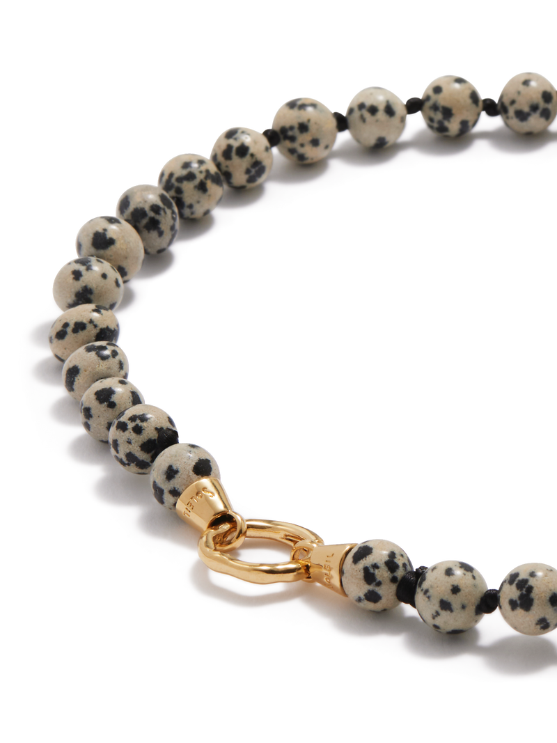 Eve Necklace | Dalmation Jasper Gold