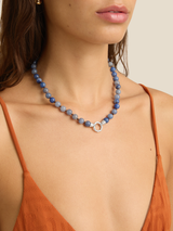 Eve Necklace | Blue Aventurine Silver