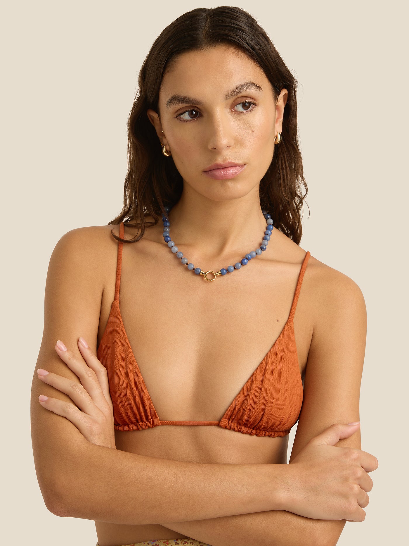 Eve Necklace | Blue Aventurine Gold