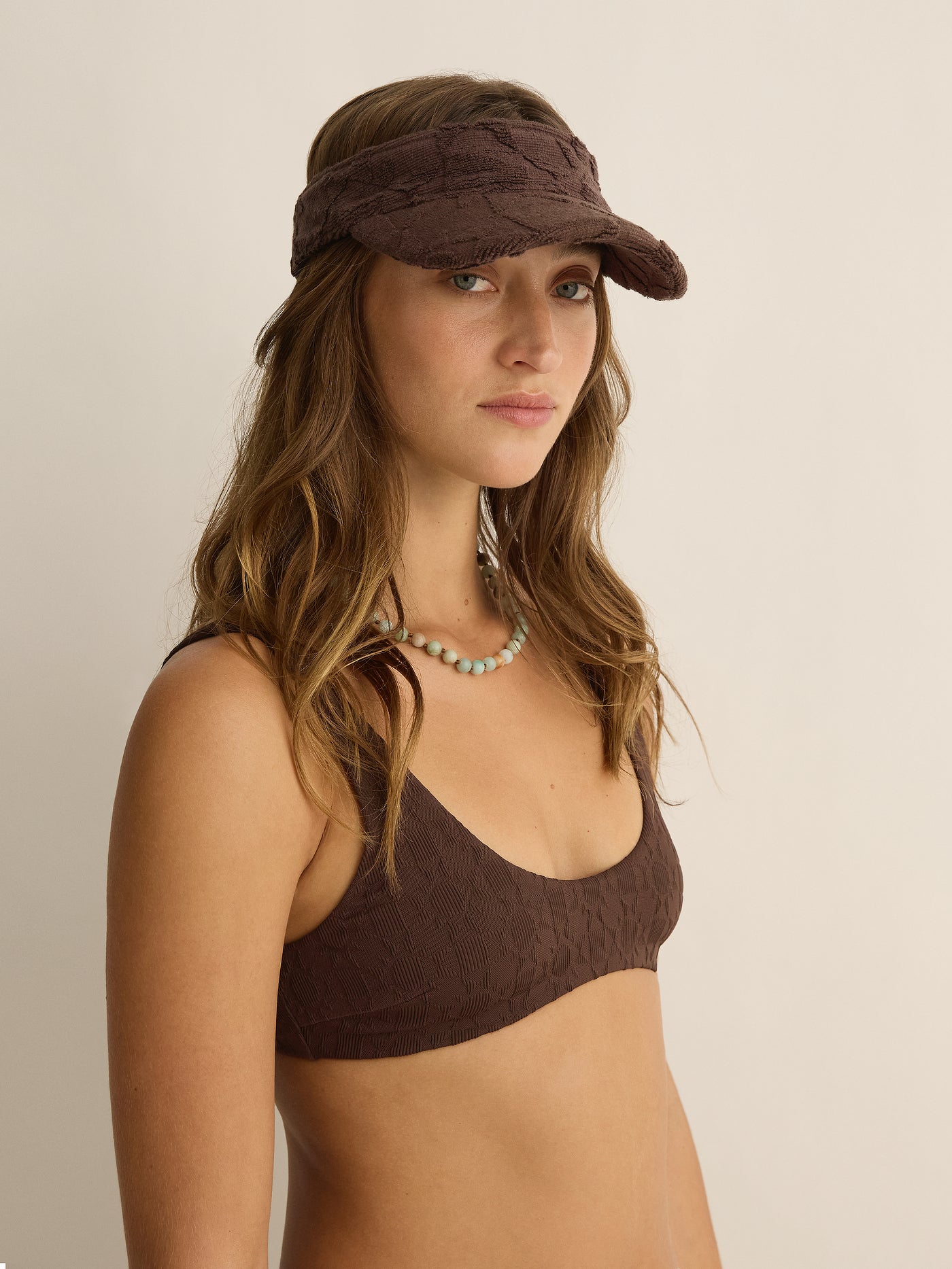 Towelling Visor | Solstice Truffle