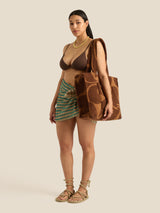 Towelling Beach Bag | Wave Umber