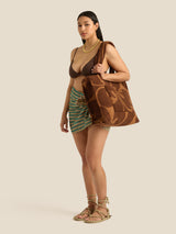 Towelling Beach Bag | Wave Umber