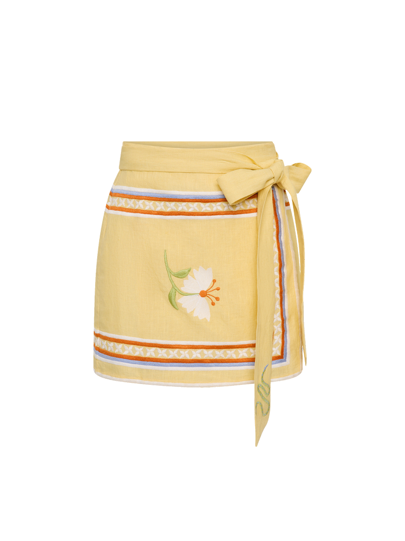 Zuri Mini Skirt | Charm Embroidery