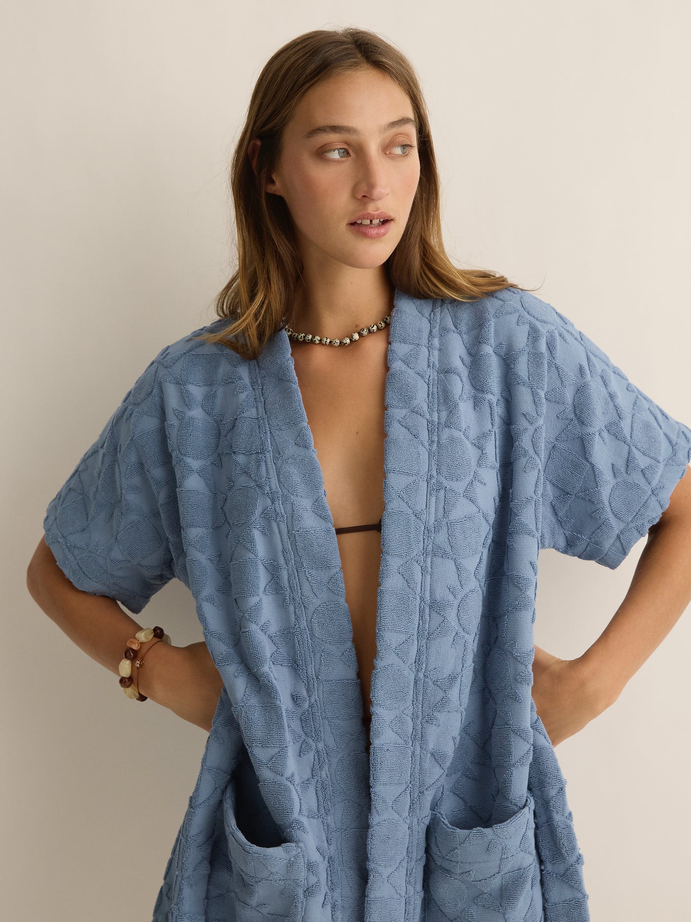 Towelling Mini Robe | Solstice Tide