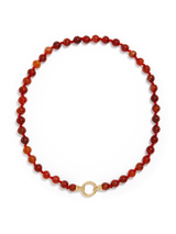 Eve Necklace | Red Carnelian Gold