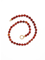 Eve Necklace | Red Carnelian Gold