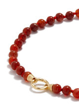 Eve Necklace | Red Carnelian Gold