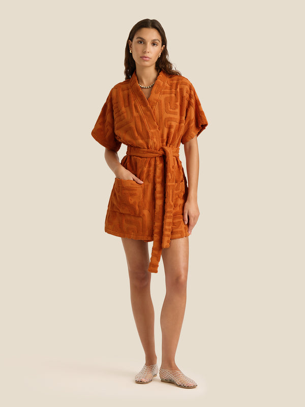 Towelling Mini Robe | Kin Clay