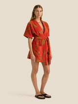 Towelling Mini Robe | Wave Spice