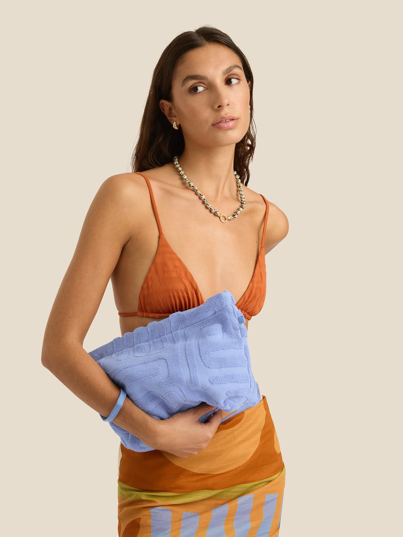 Towelling Pouch | Kin Cornflower
