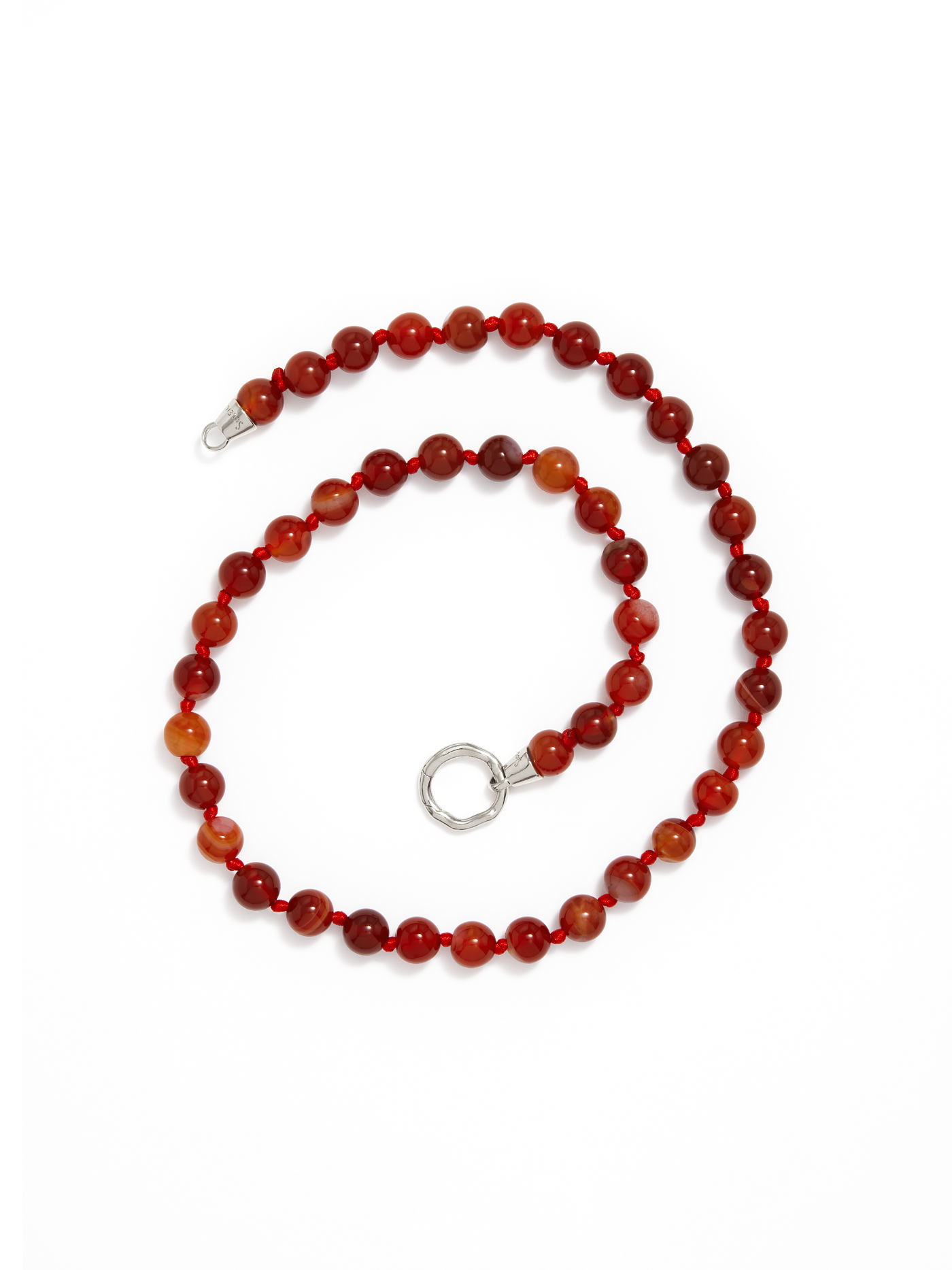 Eve Necklace | Red Carnelian Silver