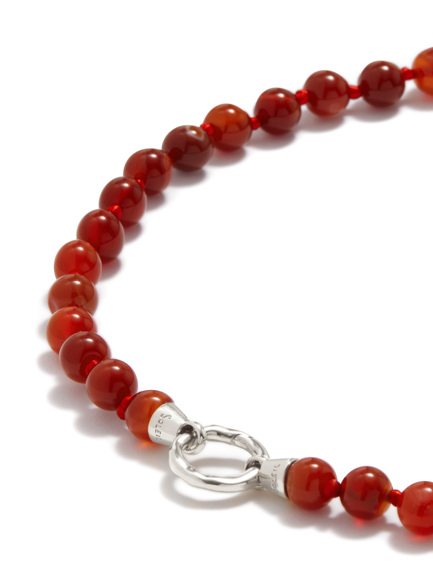 Eve Necklace | Red Carnelian Silver