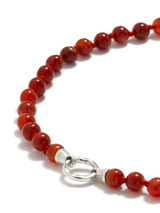 Eve Necklace | Red Carnelian Silver