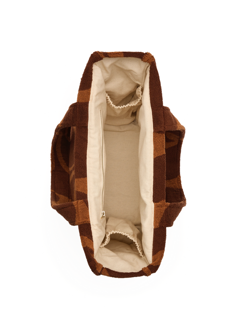 Towelling Beach Bag | Wave Umber