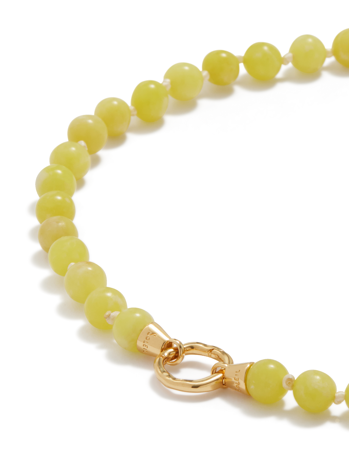 Eve Necklace | Lemon Agate Gold