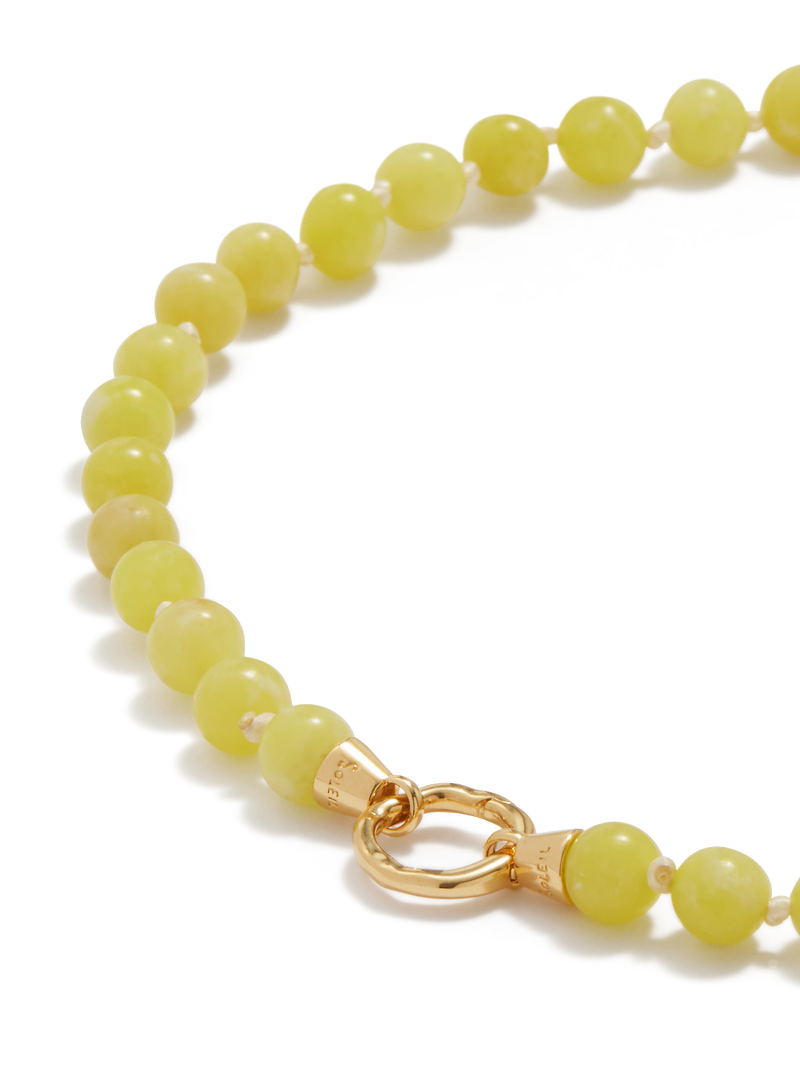 Eve Necklace | Lemon Agate Gold