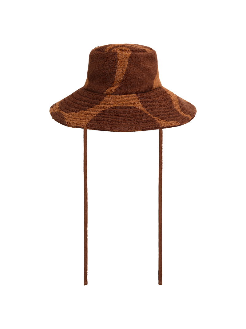 Towelling Sun Hat | Wave Umber