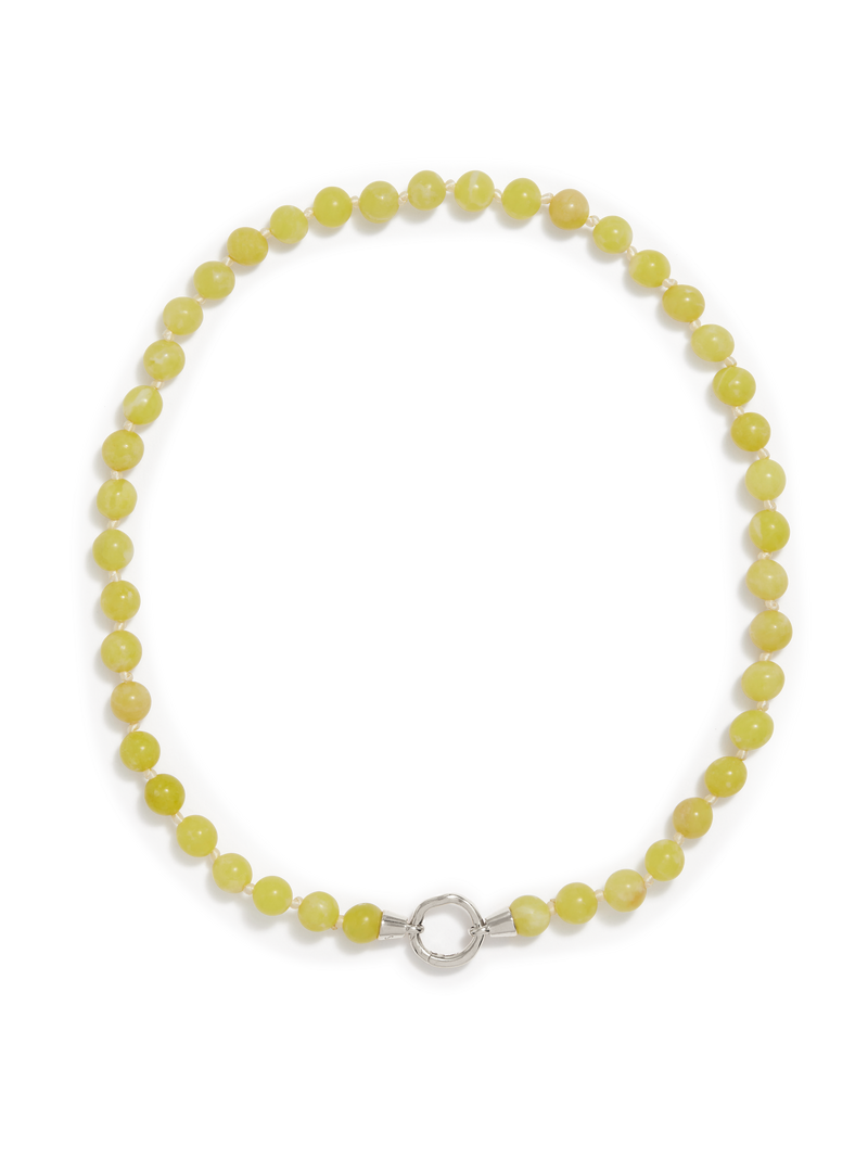 Eve Necklace | Lemon Agate Silver