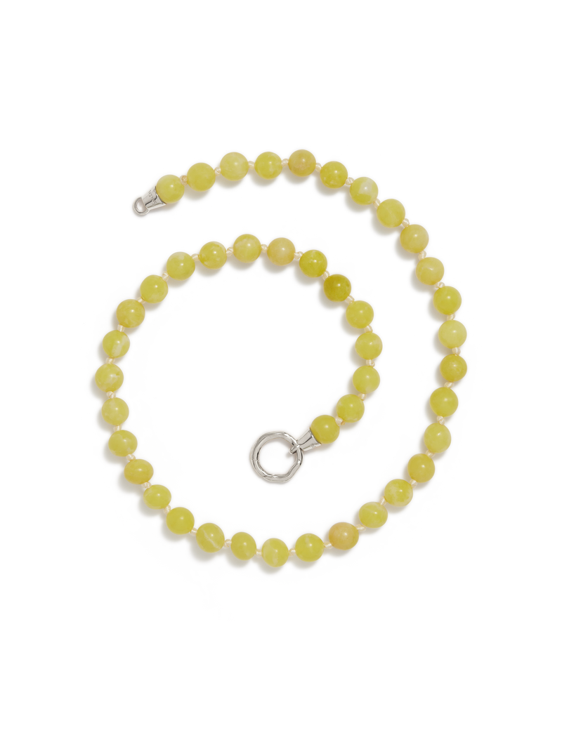 Eve Necklace | Lemon Agate Silver