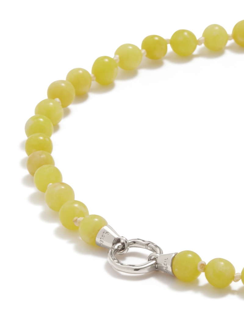 Eve Necklace | Lemon Agate Silver
