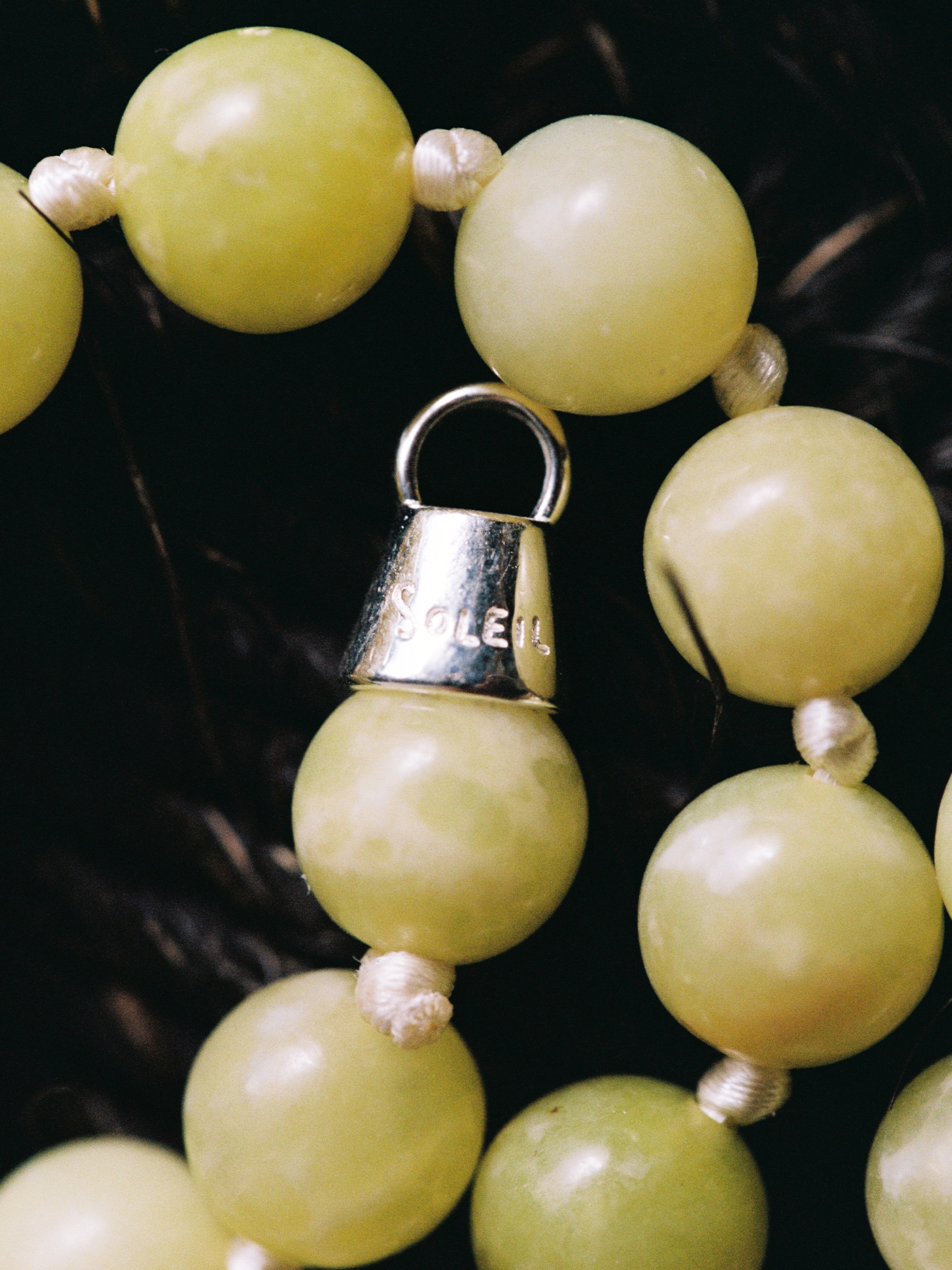 Eve Necklace | Lemon Agate Silver