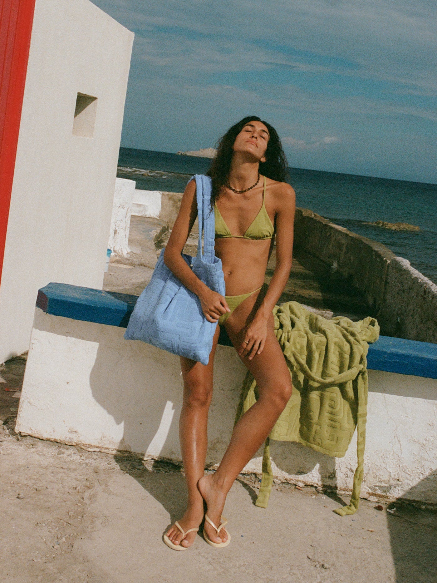 Towelling Tote | Kin Cornflower