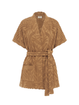 Sundown Towelling Mini Robe | Cinnamon