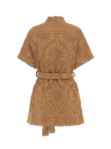 Sundown Towelling Mini Robe | Cinnamon