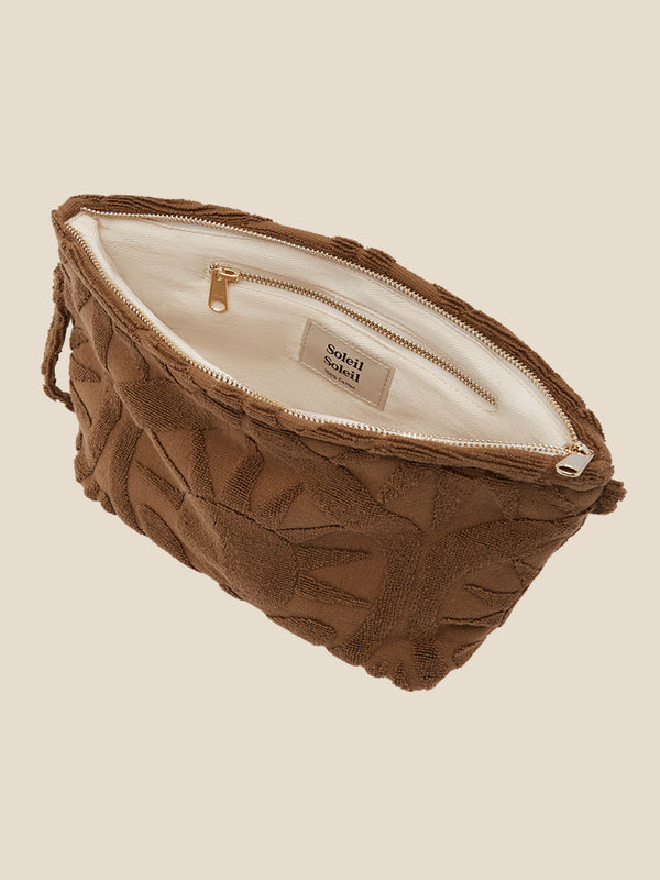 Sundown Towelling Pouch | Espresso