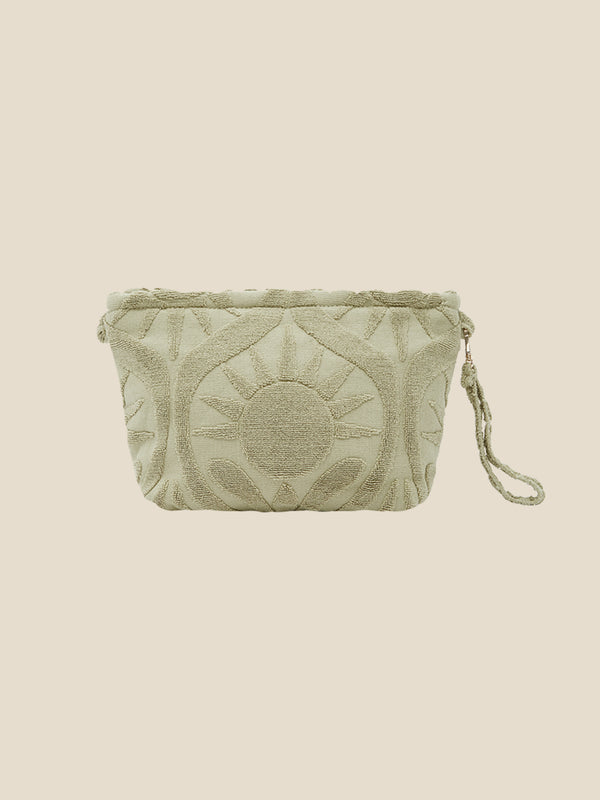 Sundown Towelling Pouch | Sage