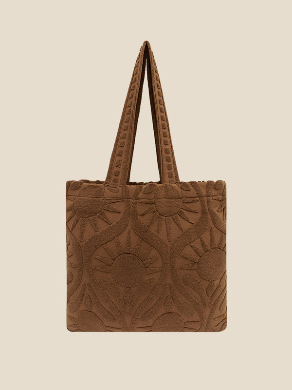 Sundown Towelling Tote | Espresso